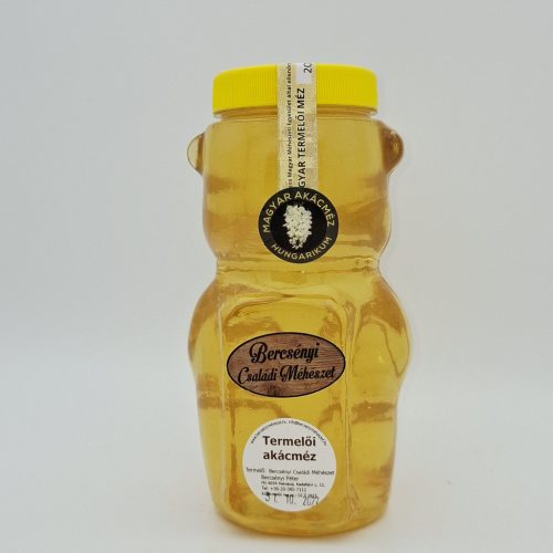 Akác méz 1 kg műanyag maciban